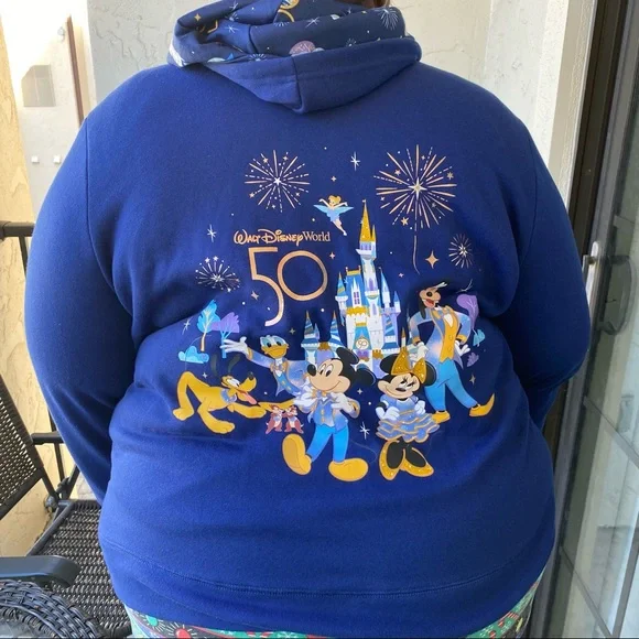 COPY - Disney 50th Anniversary Zip Up Hoodie Sweatshirt Jacket - Picture 10 of 11